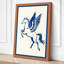 Winged Horse Rising Minimalist - Wrapped Canvas-401284647-401284654