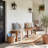 Farmhouse Brown Solid Wood Dining Bench