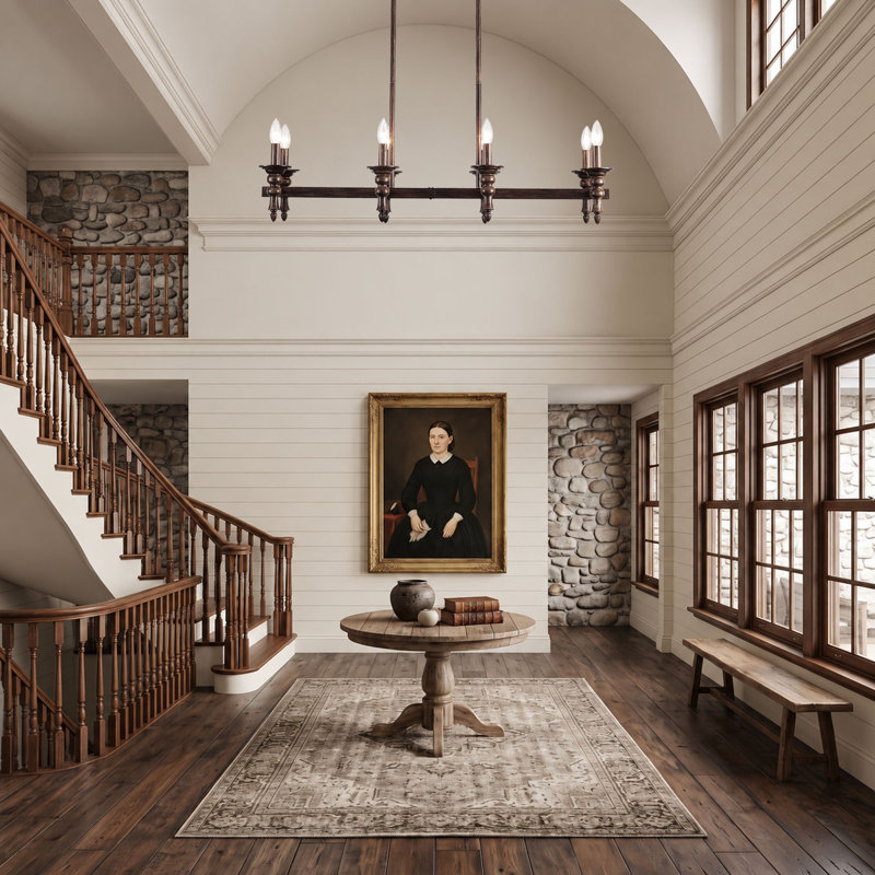8 - Light Iron Chandelier, Brown