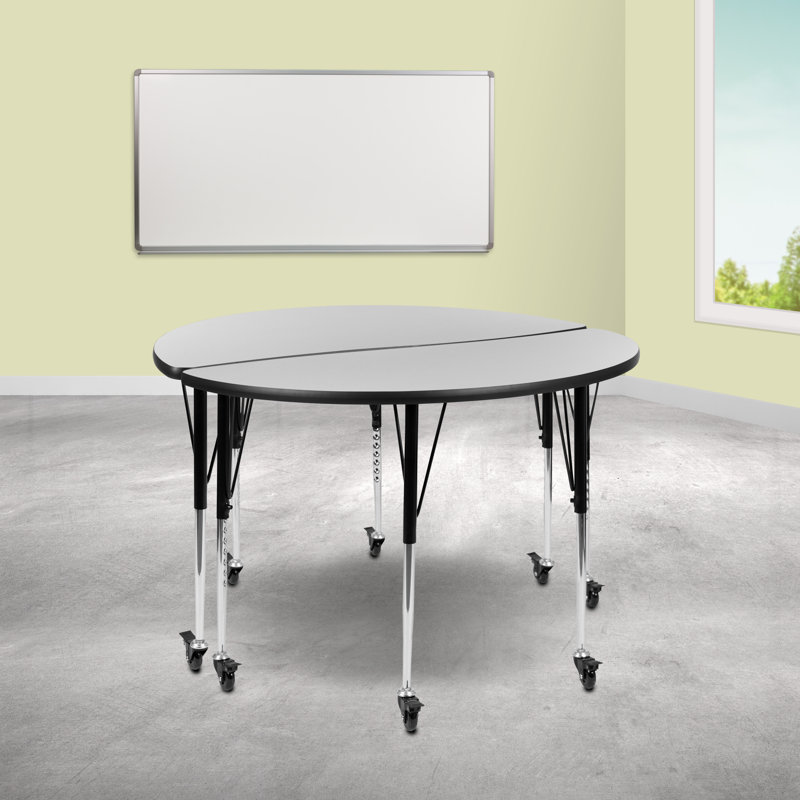 Table d'activité Goddard, Gris, Oui, L 47,5 po x P 48 po x H 22 à 30 po