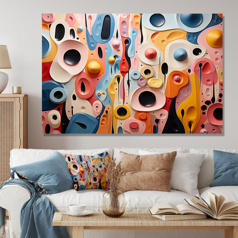 Art liquide coloré abstrait tourbillonnant II - formes abstraites modernes, art mural, Toile tendue