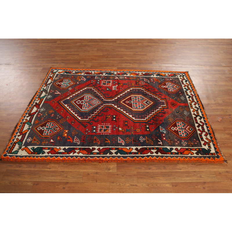 Tapis traditionnel animaux en laine 4 x 6