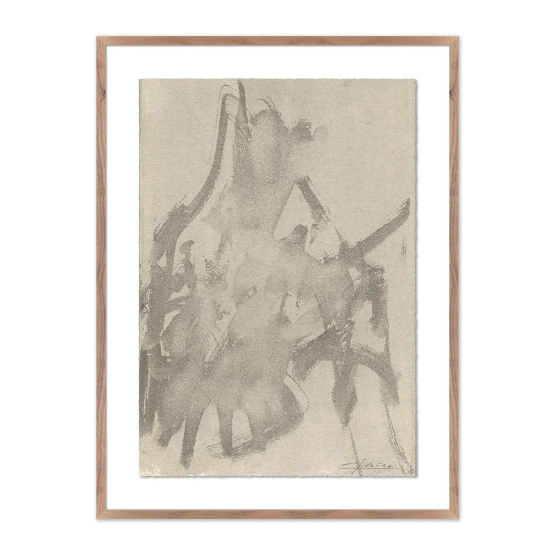 No. 4 Painting by Valeria Sidanez, Rustic Walnut Framed, 24" H x 18" W