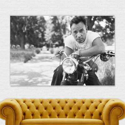 Bruce Springsteen Motorcycle 1 Piece Wrapped Canvas Wall Art
