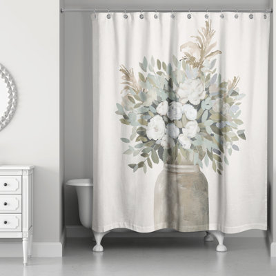 Rideau de douche simple Flowers