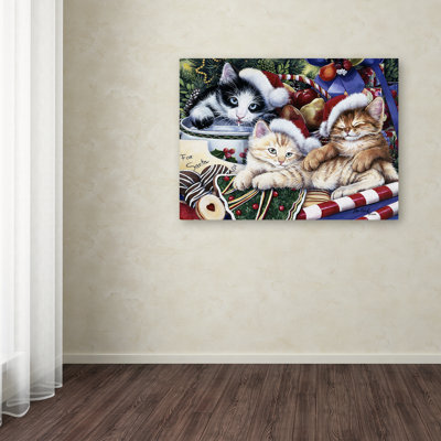 Caiti 'Meowy Christmas 2' Graphic Art Print on Wrapped Canvas