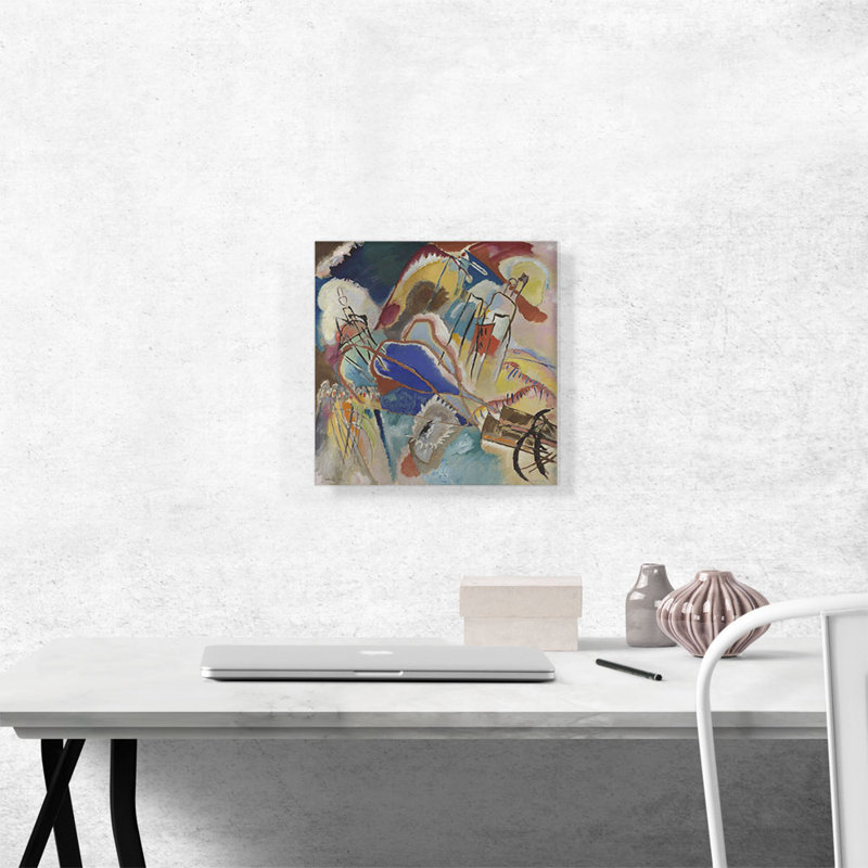 «Improvisation no 30 cannons 1913» par Wassily Kandinsky - reproduction d'art sur toile tendue, H 12 po x l 12 po x P 0,75 po