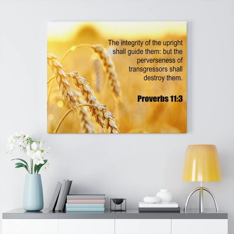 The Integrity Of The Upright - Wrapped Canvas Print, 30cm H x 41cm W