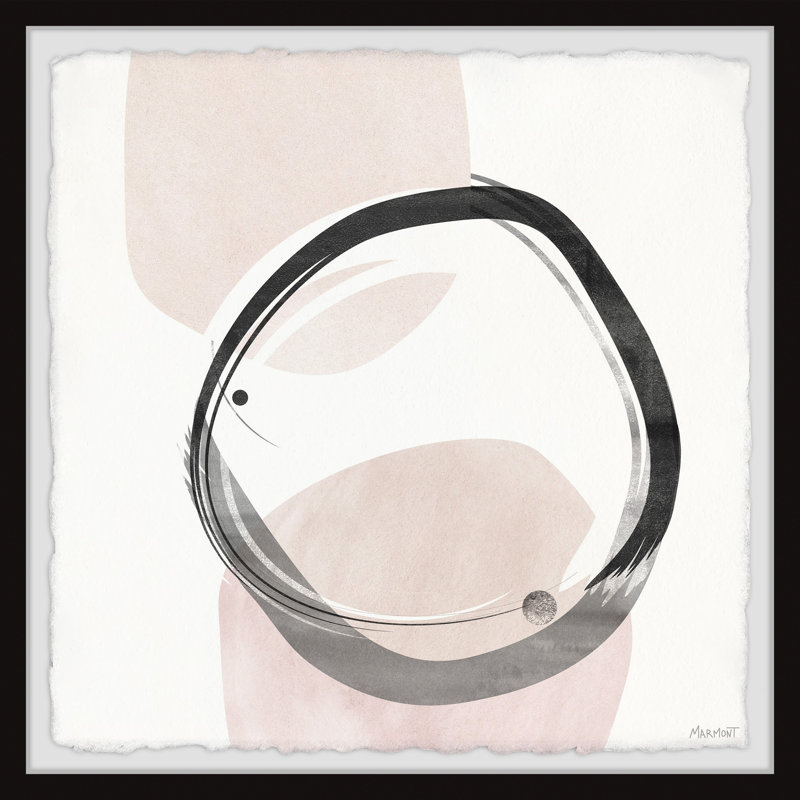 Big Black Circle - Single Picture Frame Painting, 41 cm H x 41 cm W