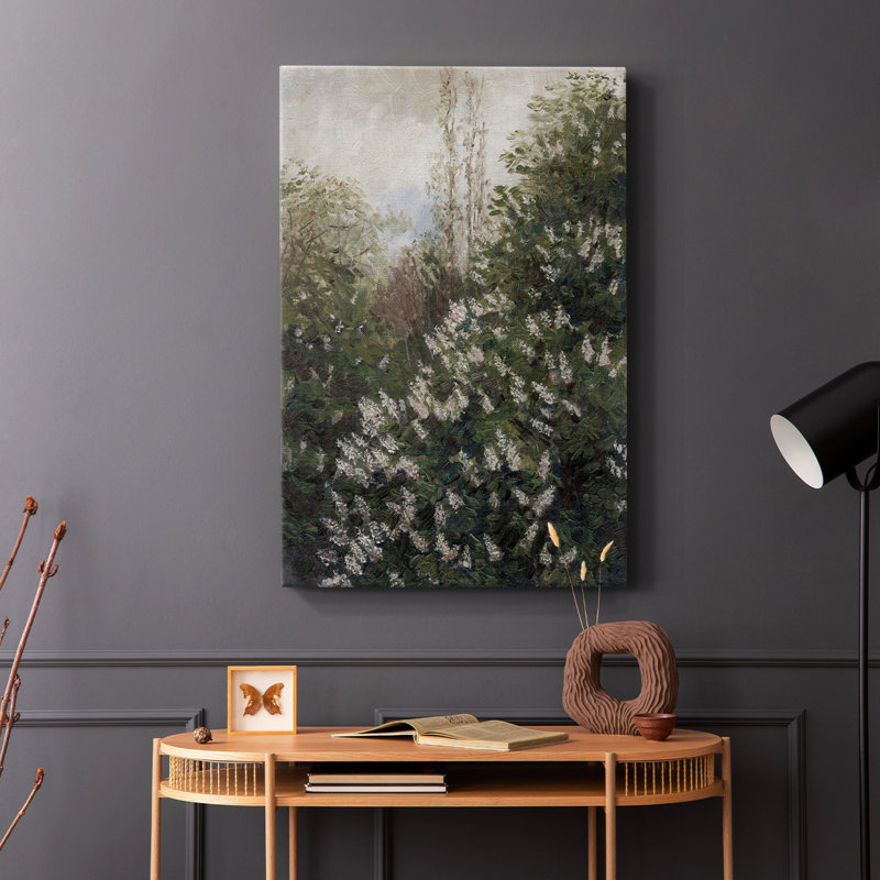 Motif floral rétro CCLxxxviii - galerie Cavas, H 36 po x l 24 po