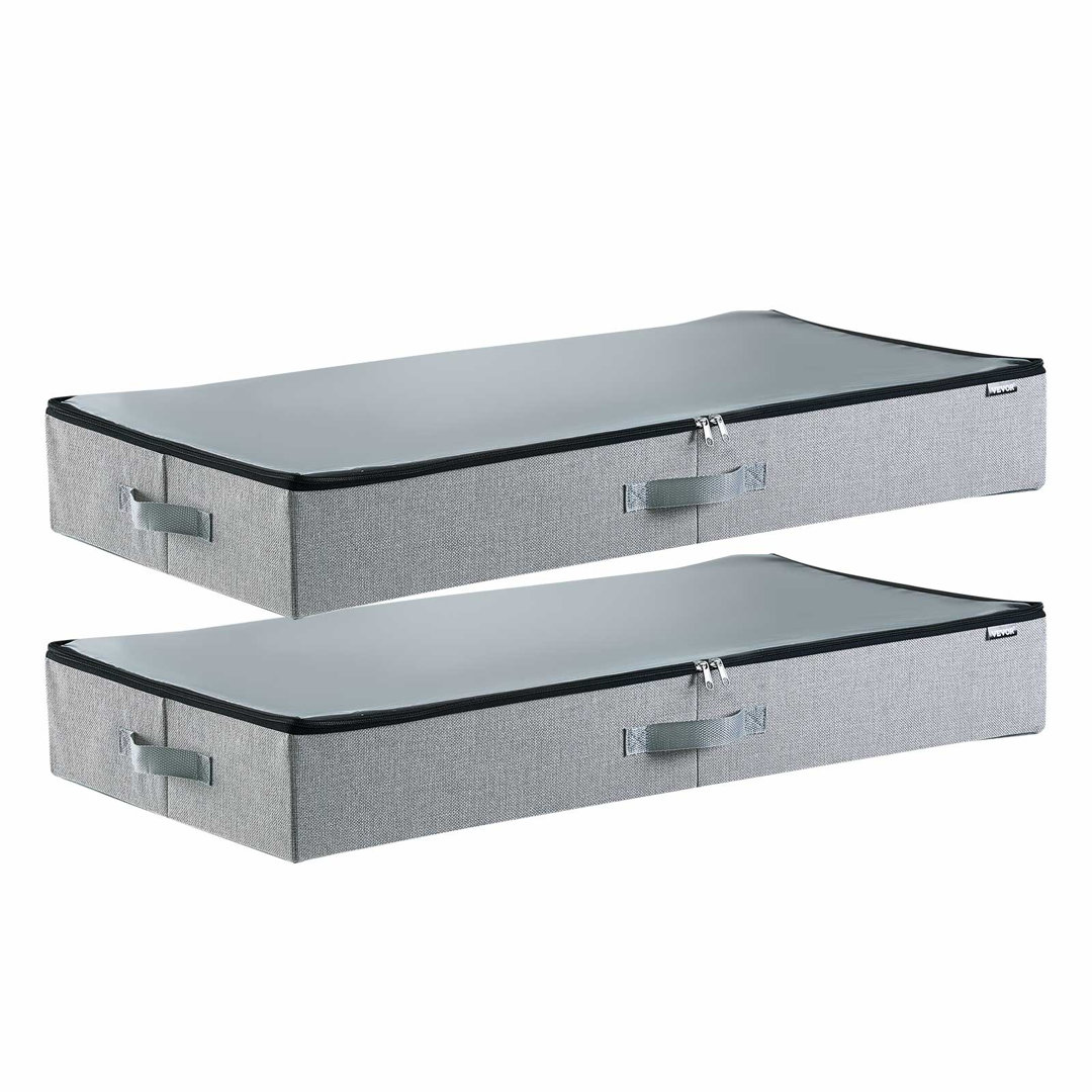 Under Bed Storage 45L Stackable Shoes Organization Box with Clear Lid