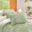 Green Tufted Bedding Duvet Cover Set Soft Botanical Palm Leaf Pattern Bed Set-114499741