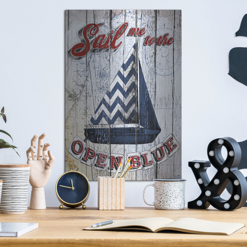 Breakwater Bay «Sail Me» par Art Licensing Studio, art mural en métal, H 16 po x l 16 po