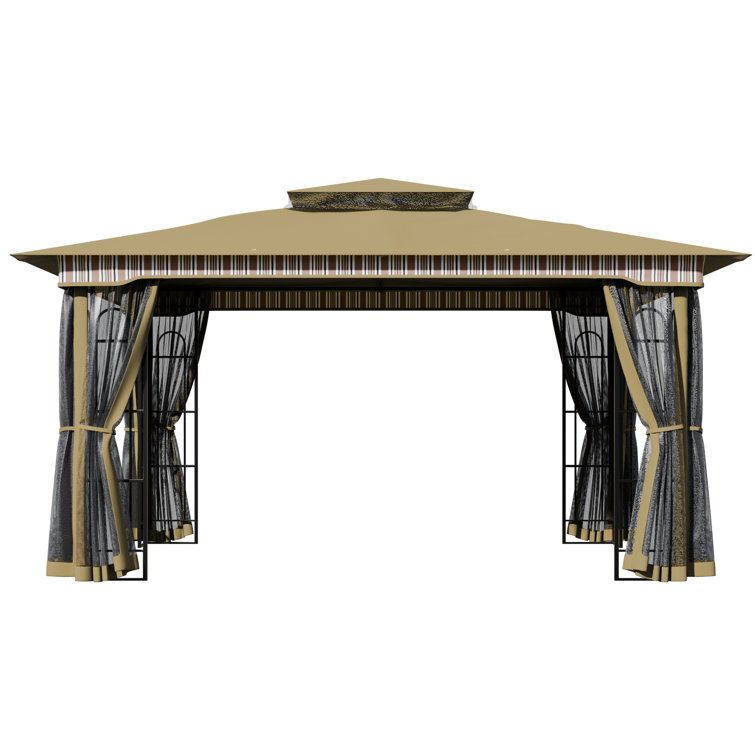 13 Ft. W X 11 Ft. D Steel Patio Gazebo