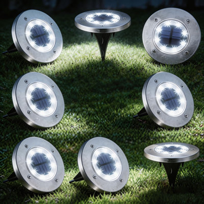 Éclairage solaire de sentier d'extérieur à 8 lumières à DEL pour allée de terrasse