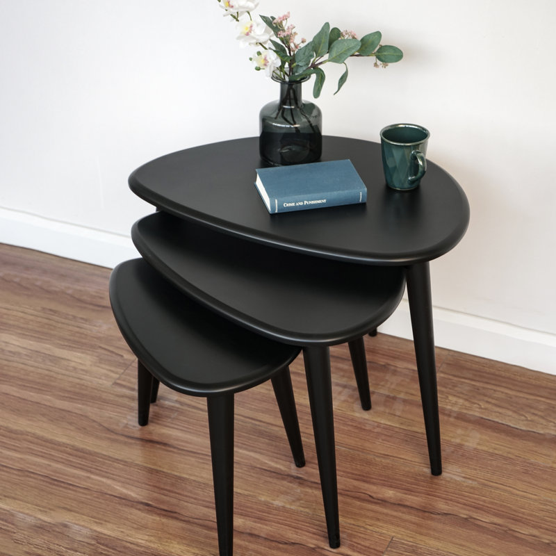 Ensemble de 3 tables gigognes Ercol Style, Noir
