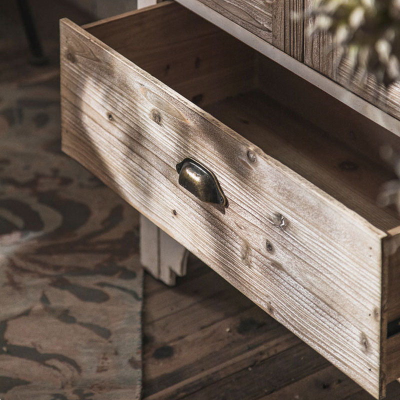 Console en bois massif sculpté