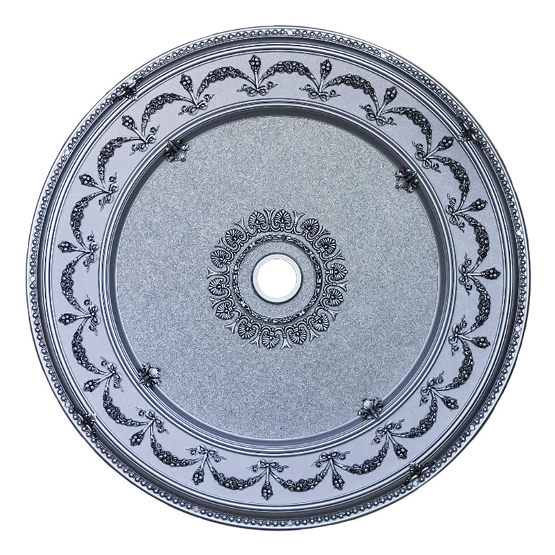 Motif d'étincelles rondes argentées 51 po, Argent