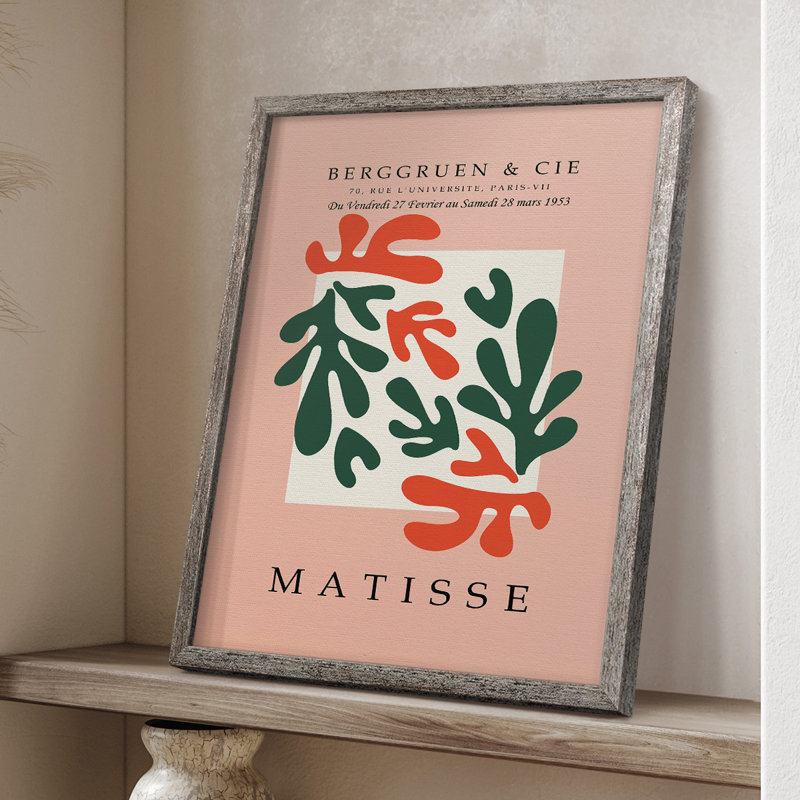 Matisse CEC XXX, reproduction d'art encadrée - bois massif, H 11 po x l 9 po