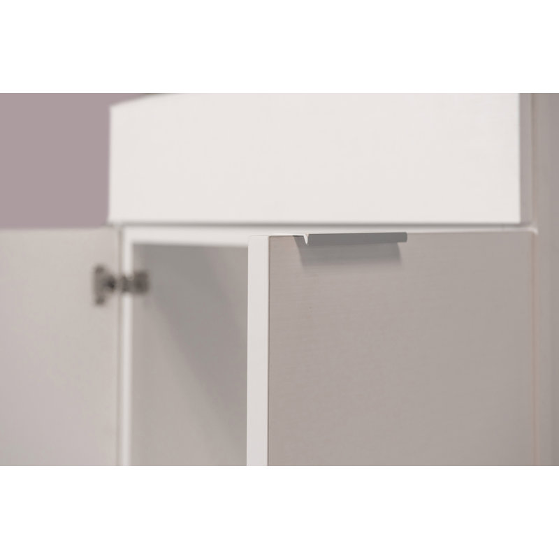 Base de meuble-lavabo simple 30 po Moderno, Blanc