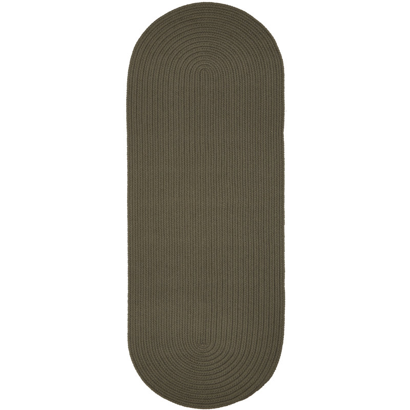 Tapis gris tressé à la main Smyth, Tapis de couloir 2 pi x 6 pi