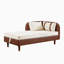 Canapé double rembourré avec rangement à double matériau pour espace de vie intérieur