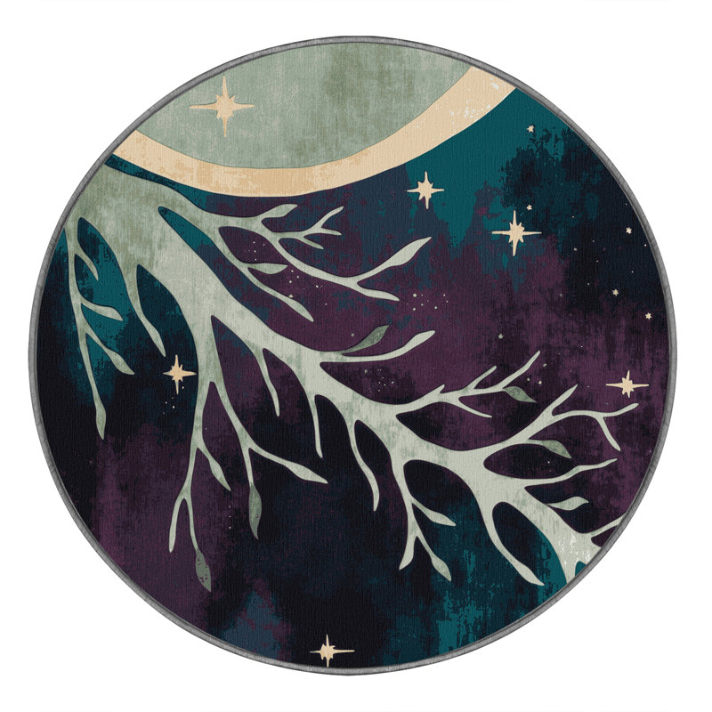 Emerald Moonlight Rug, Round 5'