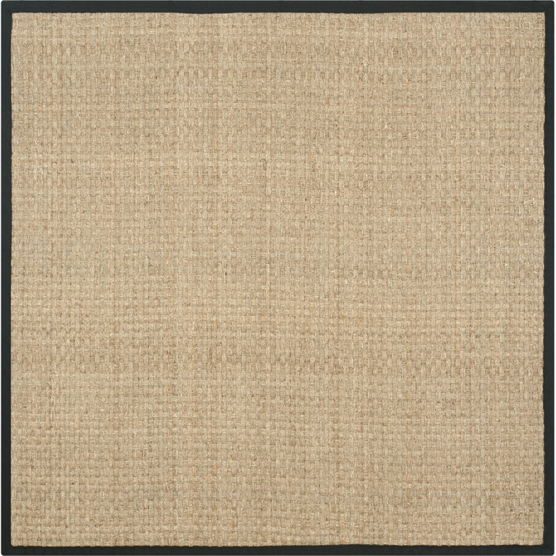 Auckland Natural/Black Area Rug, Square 8'