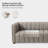 Anorea 83'' Genuine Leather Channel Tufted Sofa-72519629