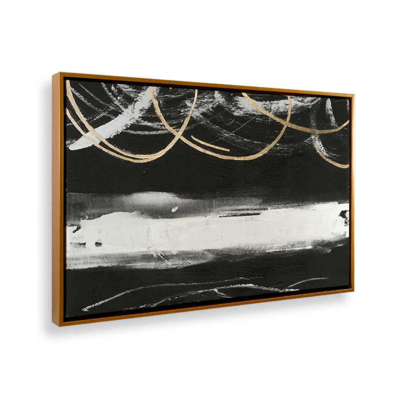 «Ripple Trace II» par Melissa Wang, reproduction d'art sur toile, H 18 po x l 24 po, Doré