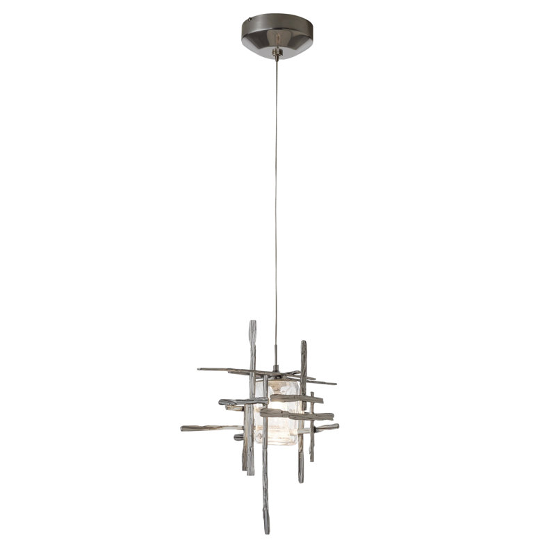 Tura 1 - Light Single Mini Pendant, Bronze, Seeded Clear