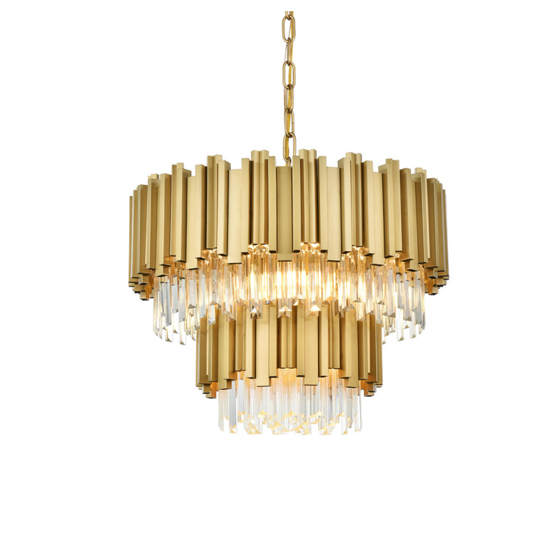 Lustre Lenora 24 pouces, Or satiné