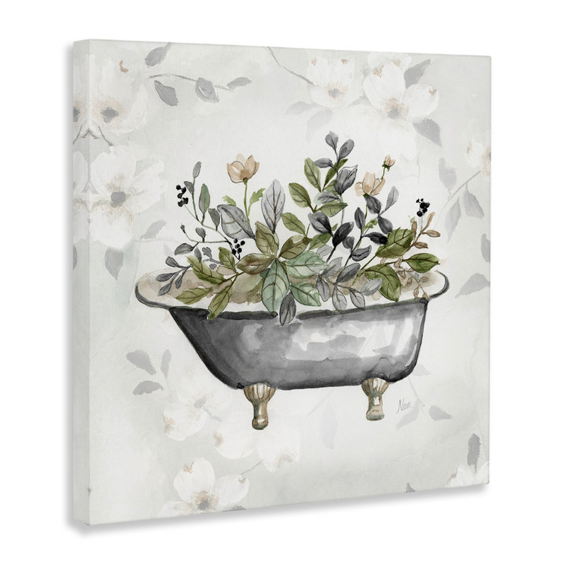 Art mural en toile à motif de feuilles par Nan, H 17 po x l 17 po