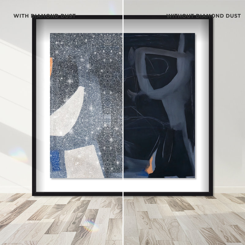 Obscured Voices I Shadowbox Abstract Print by Oliver Gal, Black Frame, 12 x 12, 31.5"H x 31.5"W, Black Frame