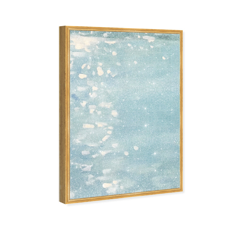 Lights on the Water II Canvas Abstract Print by Oliver Gal, Black Frame, 10 x 15, 16"H x 11"W, Gold Frame