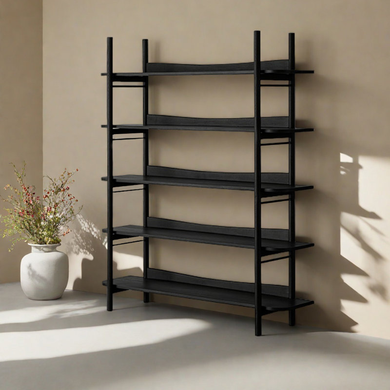 Bibliothèque américaine à plusieurs niveaux, (5 tablettes) H 70,87 po x l 59,06 po x P 15,75 po