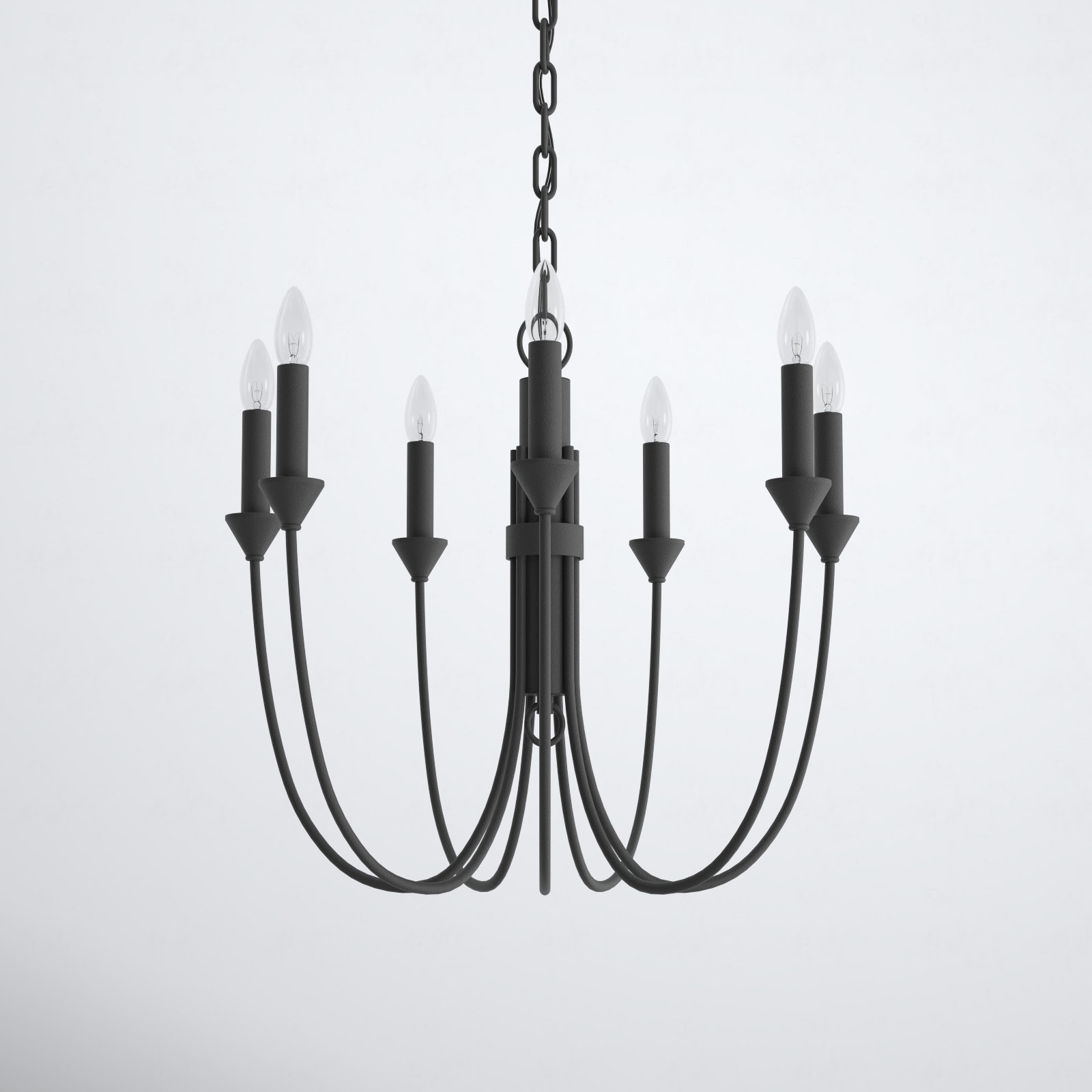 Alexandria 7 - Light Dimmable Chandelier, Forged Iron