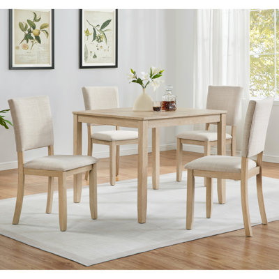 Ensemble de table de salle à manger moderne pour 4 personnes avec 4 chaises
