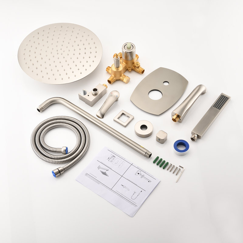 All-In-One Kit with Rough in-Valve, Brushed Nickel