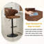 Tabourets de bar réglables, tabouret de comptoir avec dossier, repose-pieds et accoudoirs (ensemble de 2)-607617205-607617207