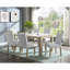 Table de salle à manger Contemporary 6 - plateau en marbre blanc et bord rectangulaire à assise brune 6