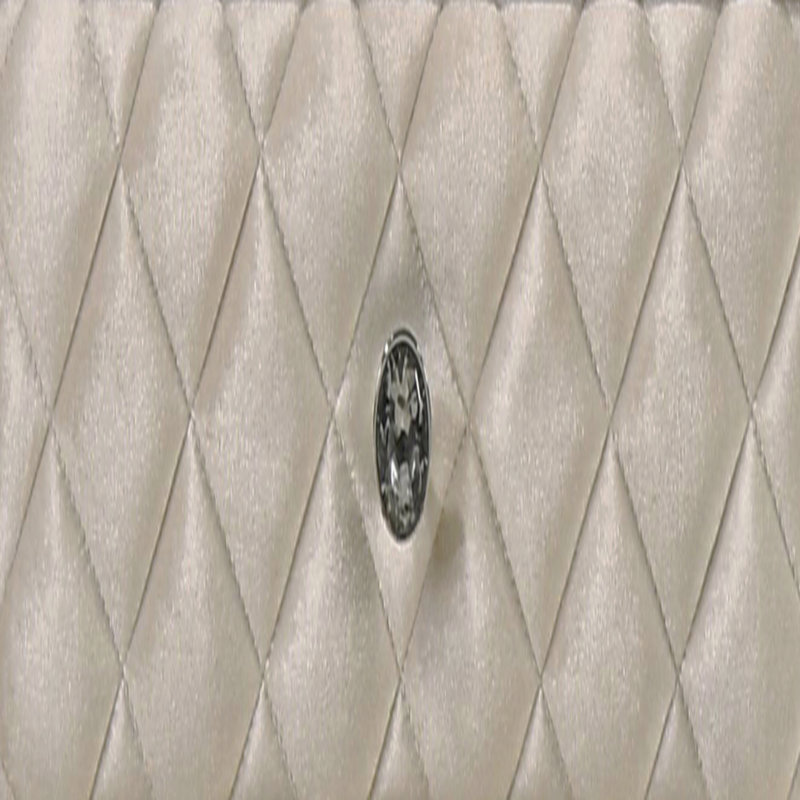 Table de chevet beige en velours