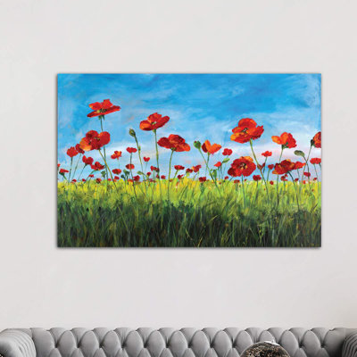 Wild Poppies 1 Piece Wrapped Canvas Painting