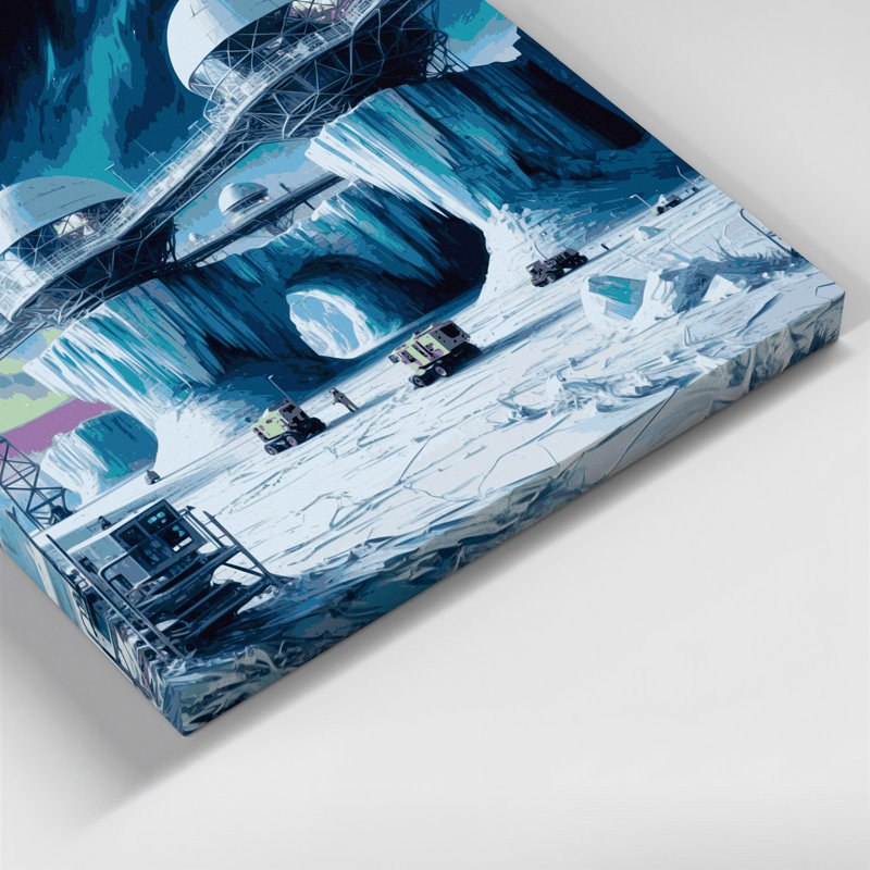 Art mural sur toile bleue, H 11 po x l 14 po