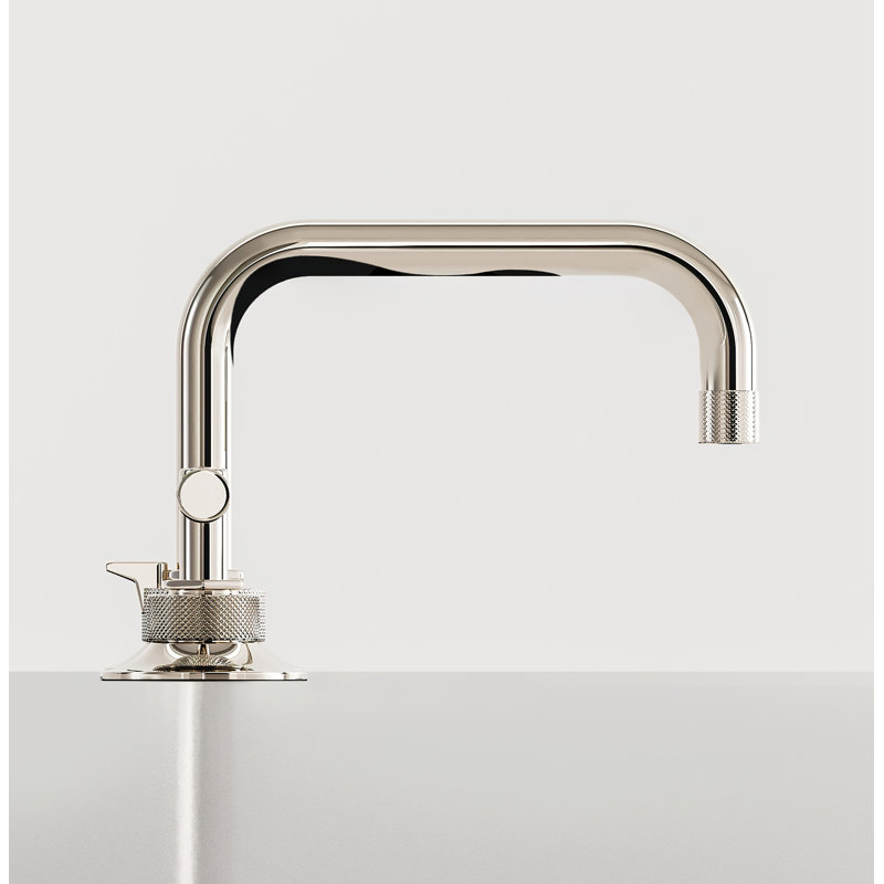 Graceline Widespread Lavatory Faucet With U-Spout, Polished Chrome, Lever