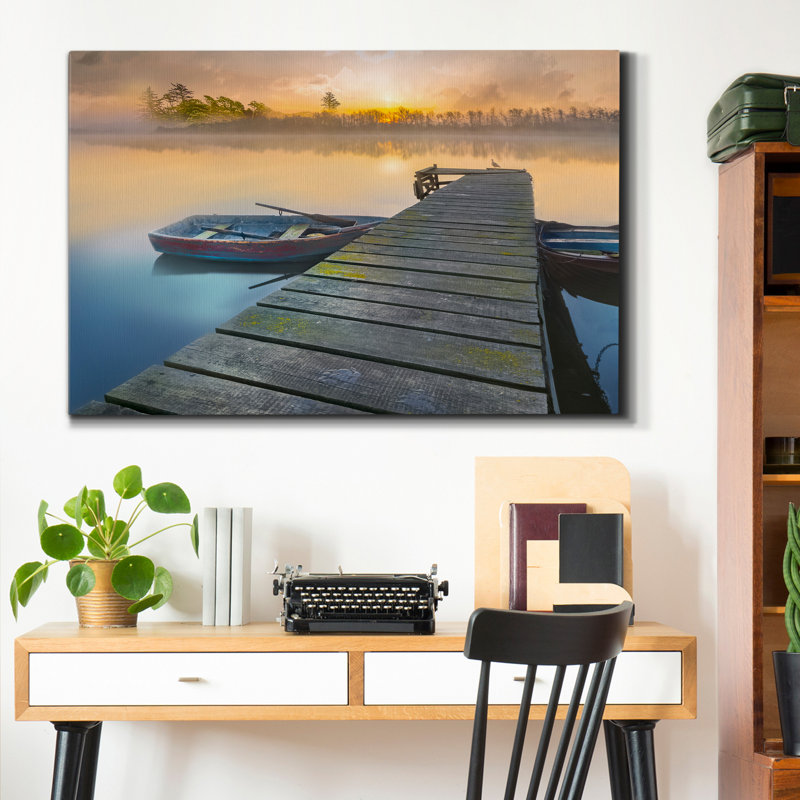 Weathered Pier - reproduction de photo sur toile tendue, H 48 po x l 32 po x P 1 po
