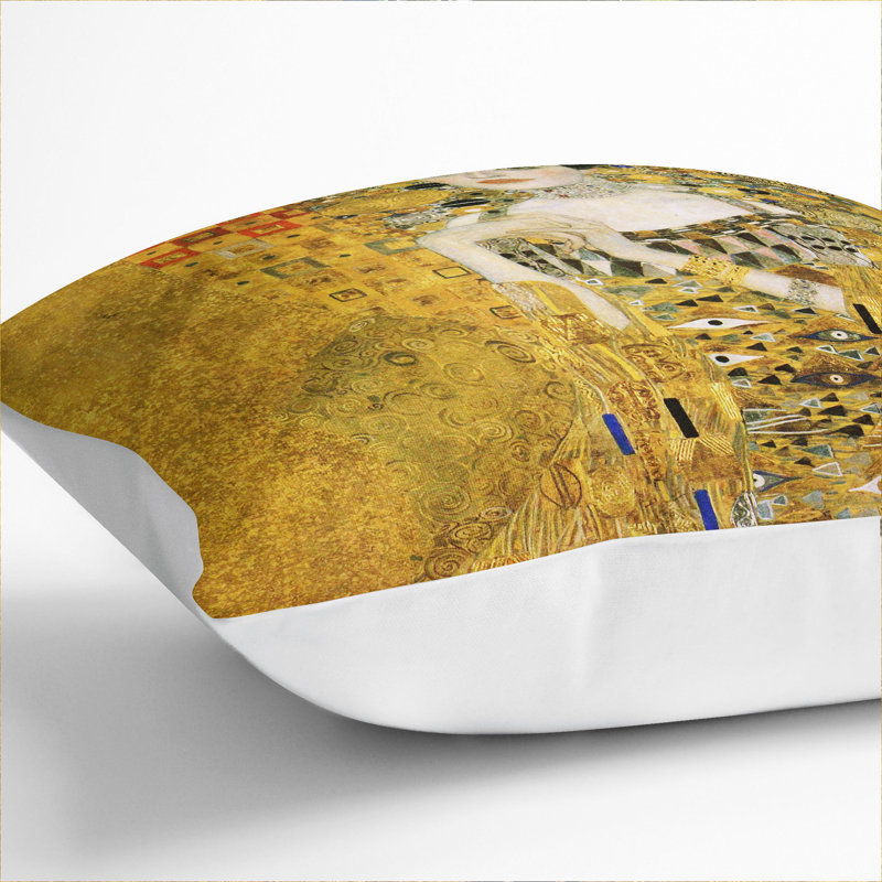 Adele Bloch-Bauer Square Throw Cushion, White, 55cm H x 55cm W x 20cm D