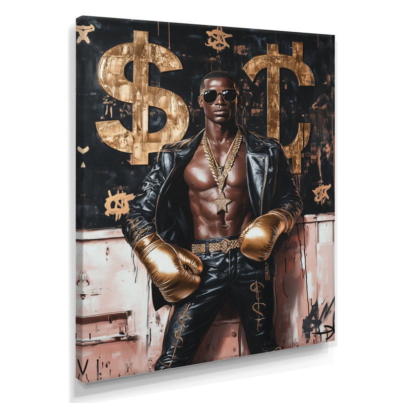 «Boss Fighter», impression d'art mural «American Man», Toile tendue, H 44 po x l 34 po x P 1,5 po