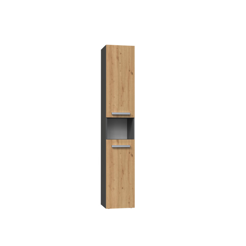 Jagbir Linen Cabinet, Anthracite / Artisan Oak