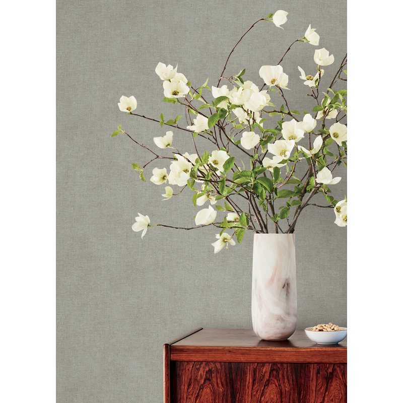 Papier peint en faux lin Nuovo, Gris